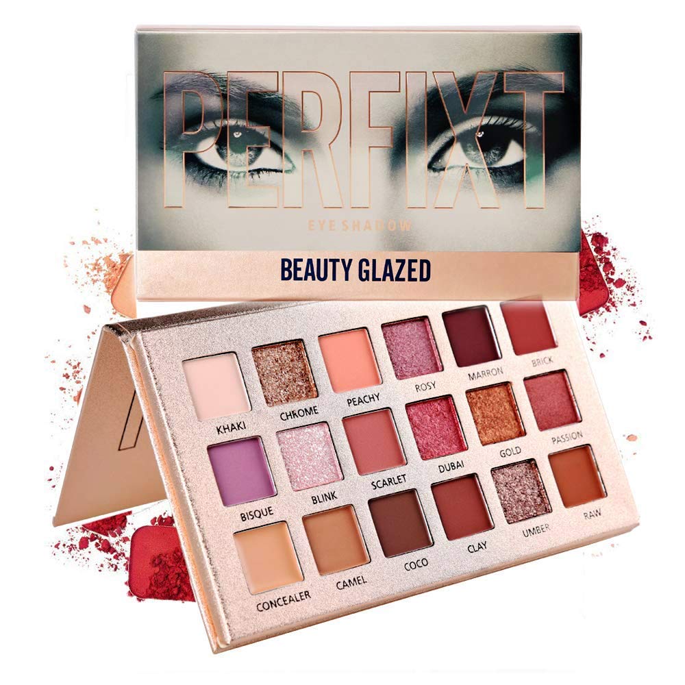 Beauty Makeup Palette - Schoonheid Geglazuurde Perfixt 18 Kleuren Oogschaduwpalet,