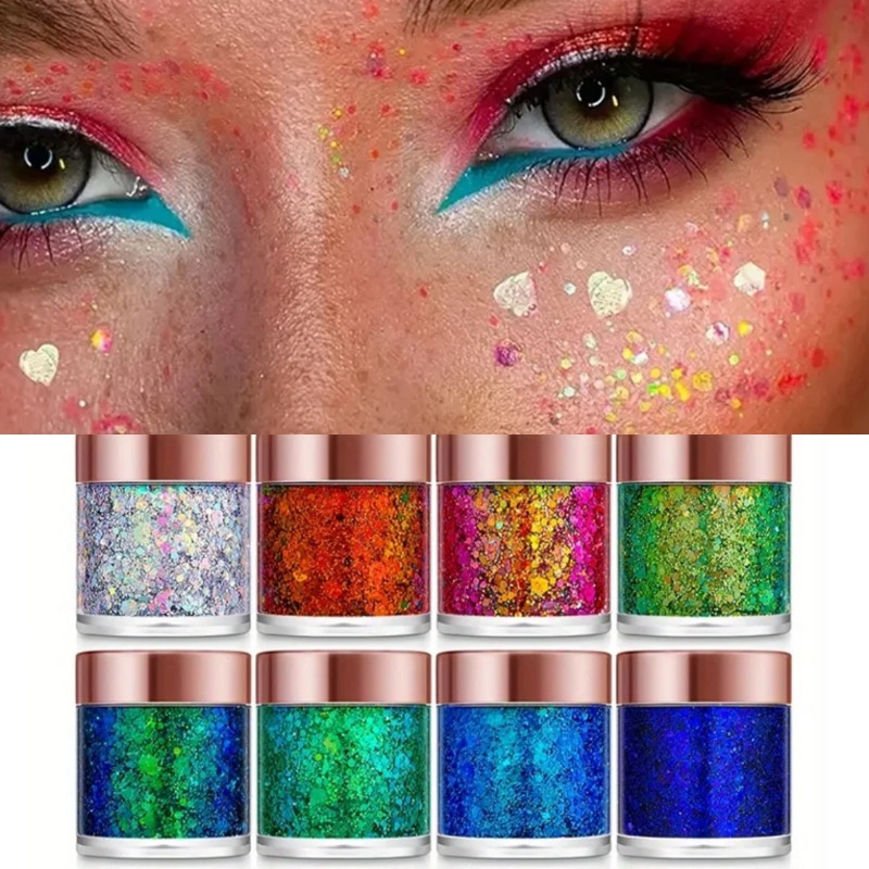 Eyeshadow Glitter Pigment - 1Pc Pailletten Body Glitter Gel Make