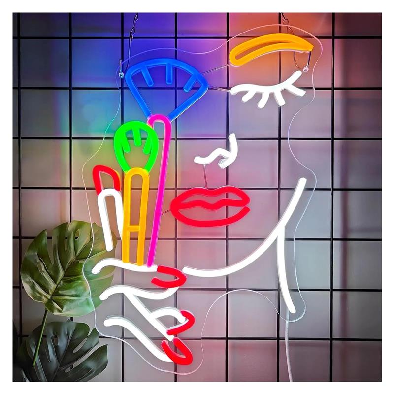 Beauty Makeup Wallpaper - Make-up Artiest Neon Sign Beauty Beauty