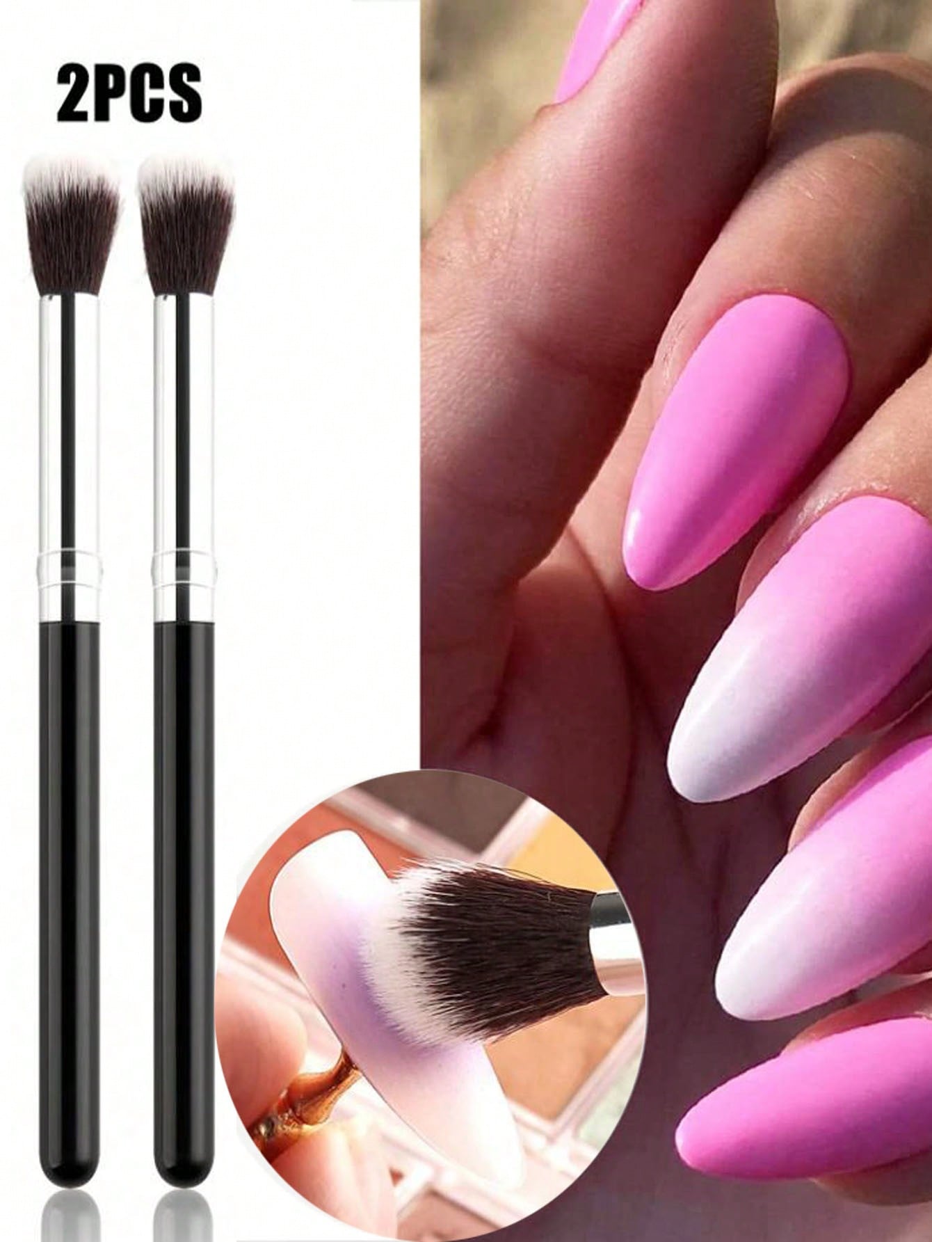 Beauty Makeup Background - 2 stuks Ombre Nail Art Brush