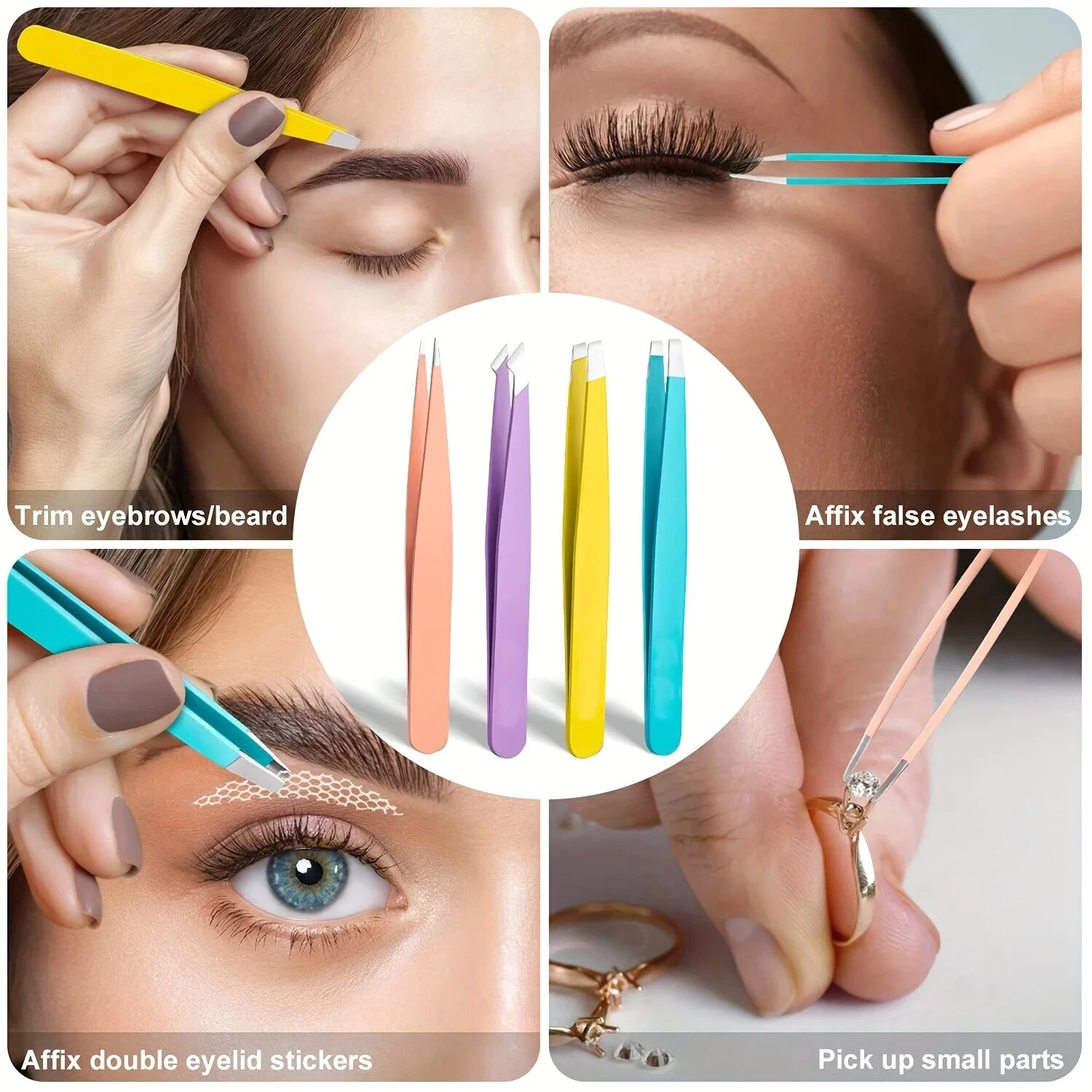 Beauty - Makeup - Eyes - Kleurrijke wenkbrauwpincet Haarschoonheid Fijne haren Trekker