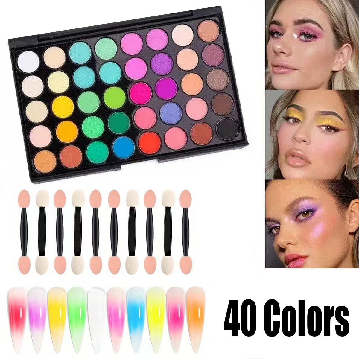 Eyeshadow Glitter Pigment - Nieuwe make-up en nagelkunst, universeel oogschaduwpalet,