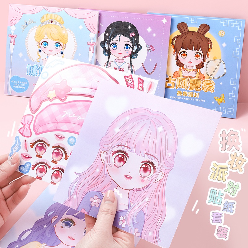 Beauty Makeup For Girl - 1 Stuks Make-Up Verandering Stickers Kinderen
