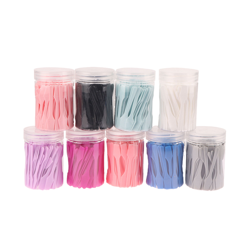 Beauty - Makeup - Eyes - 100 stks/pot Mini Cosmetische Spatel Scoop