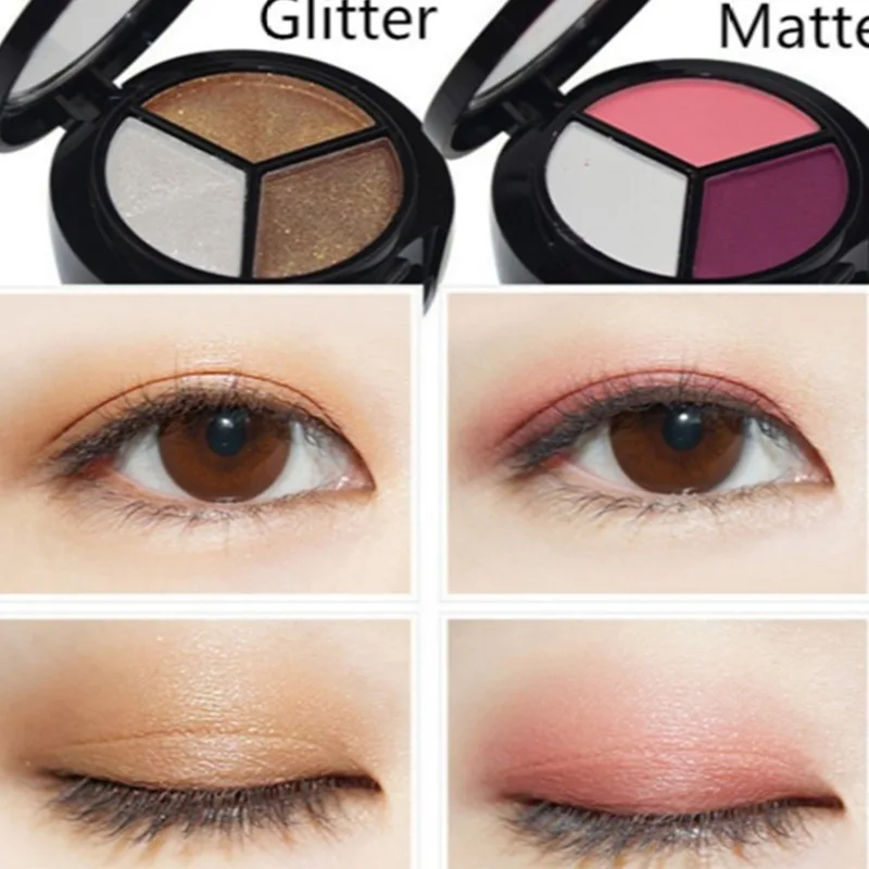 Eyeshadow Glitter Pigment - 3 Kleuren Waterdichte Glitter Oogschaduw Vrouwen