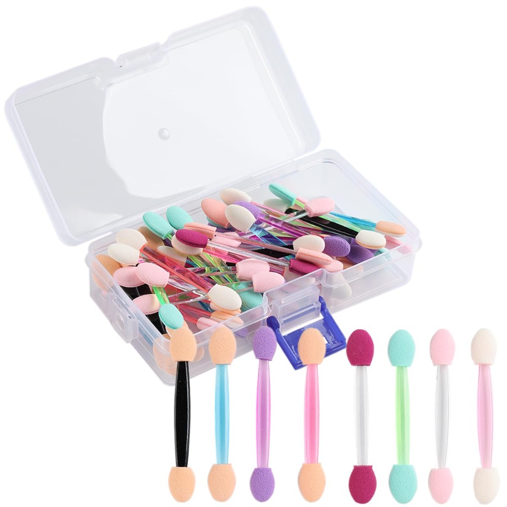 Eyeshadow Glitter Pigment - Fcozpjk 50 stuks chroom nagelpoeder applicatorborstels