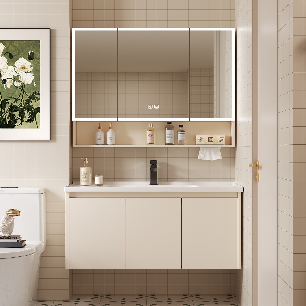 Beauty Makeup Wallpaper - badkamer slimme opbergspiegelkast apart aan de