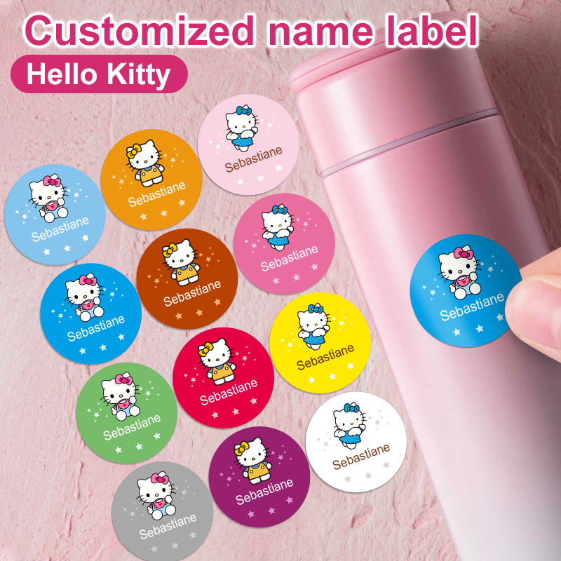 Beauty Makeup Palette - Aangepaste Hello Kitty naamstickers - gepersonaliseerde
