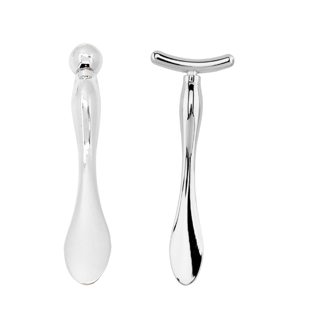 Beauty - Makeup - Eyes - 2 stuks oogcrème massagestokje, mini metalen