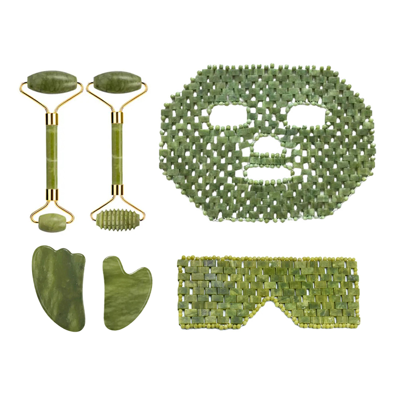 Jade Roller Gua Sha - Natuurlijke Xiuyan Jade Gezichtsmasker Gouache Schraper
