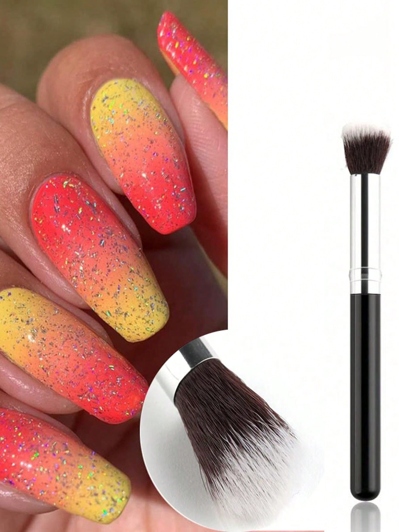 2 stuks Ombre Nail Art Brush S - Beauty Makeup Background recensie en prijs